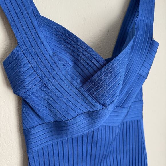 House of CB Bodycon Dress Sharna Cobalt Blue Cinch Waist Bandage Dress Medium - Picture 6 of 13